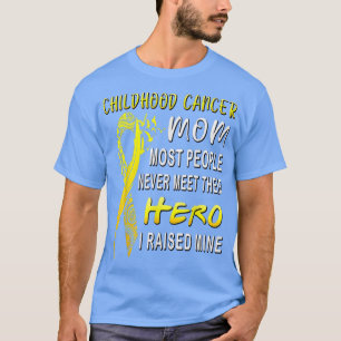Childhood Cancer Fighter Mum My Son Is My Hero Wom T-Shirt