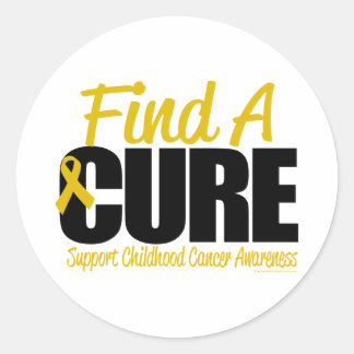 Childhood Cancer Find A Cure Classic Round Sticker