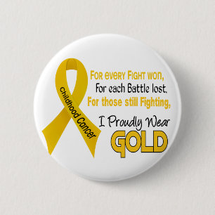 Childhood Cancer For Every…..I Proudly Wear Gold 6 Cm Round Badge