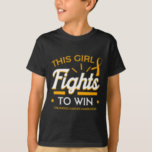 Childhood Cancer Girl Fight Ribbon Medulloblastoma T-Shirt