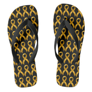 Childhood Cancer Gold Ribbon Jandals