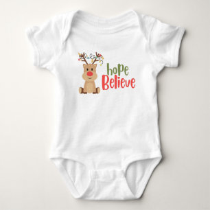 childhood cancer. hope Christmas Baby Bodysuit