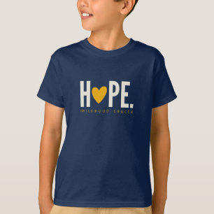 childhood cancer HOPE gold heart Kids T-Shirt