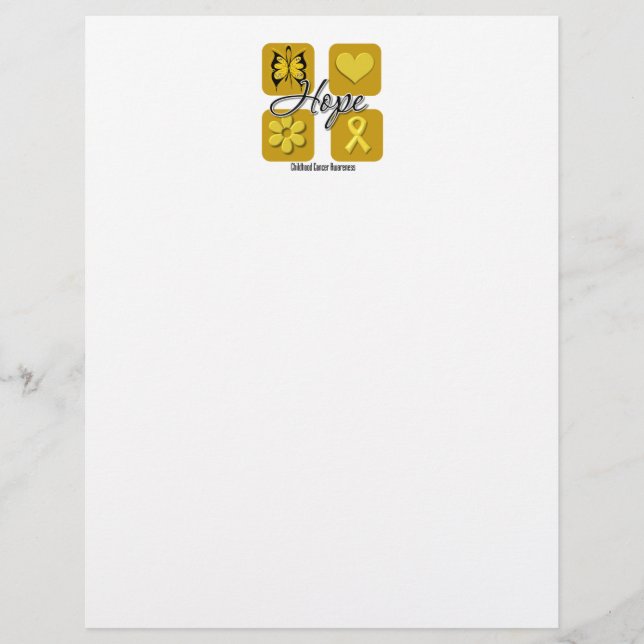 Childhood Cancer Hope Love Inspire Awareness (Front)