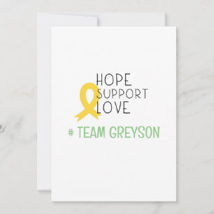 childhood cancer.hope #team Name custom Invitation