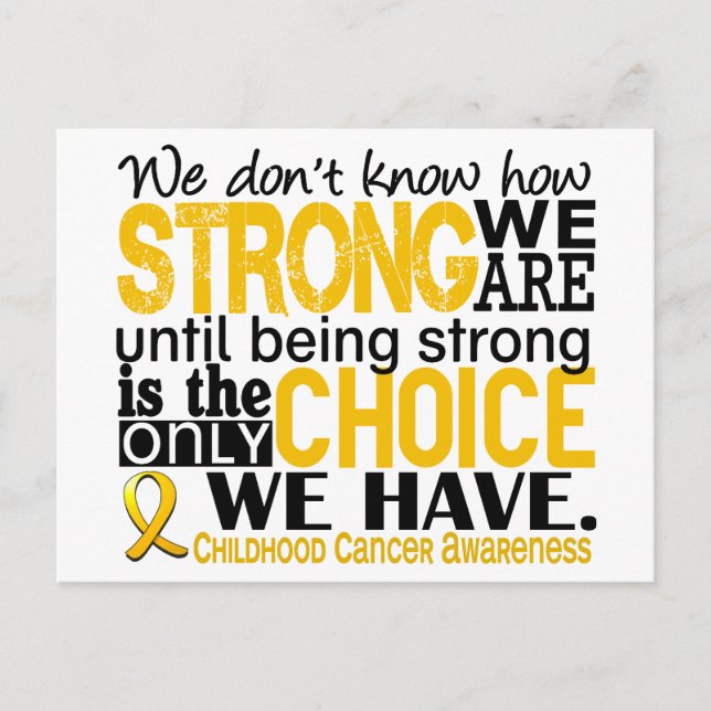 Childhood Cancer How Strong We Are Postcard (Front)