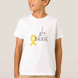 childhood cancer. I am brave. Kids T-Shirt