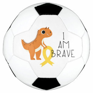 childhood cancer. I am brave. Soccer Ball