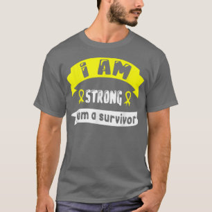 Childhood Cancer I Am Strong I Am A Survivor 1087 T-Shirt