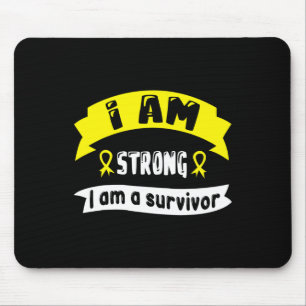 Childhood Cancer I Am Strong I Am A Survivor Mouse Pad