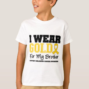 Childhood Cancer I Wear Gold Ribbon Brother T-Shirt