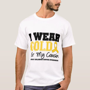 Childhood Cancer I Wear Gold Ribbon Cousin T-Shirt