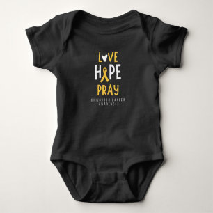 childhood cancer.love.hope.pray. Baby T-Shirt Baby Bodysuit