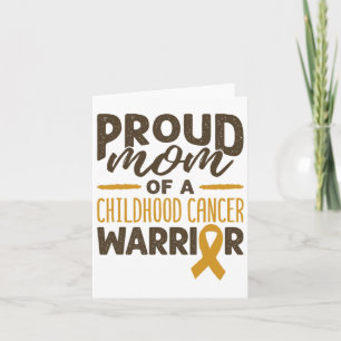 Childhood Cancer Mum Awareness Gold Ribbon Card