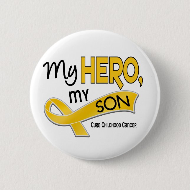 Childhood Cancer MY HERO MY SON 42 6 Cm Round Badge (Front)