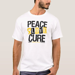 Childhood Cancer Peace Love Cure T-Shirt