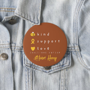 childhood cancer personalised name Button