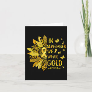 Childhood Cancer Sunflower In September We Wear Go Card