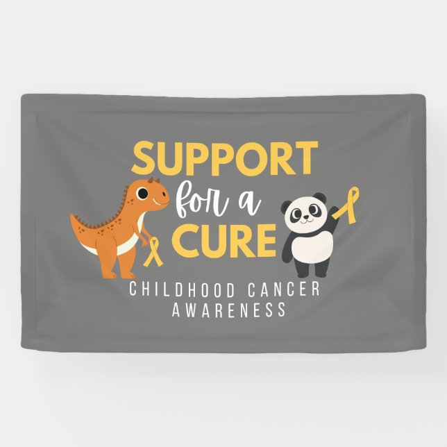childhood cancer support cure Banner Sign (Horizontal)