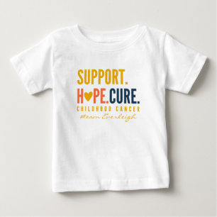childhood cancer support Custom name Baby T-Shirt