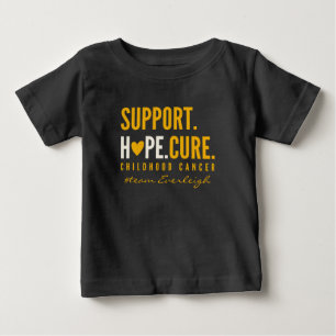 childhood cancer support Custom name Baby T-Shirt
