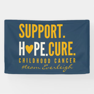childhood cancer support Custom name Banner Sign