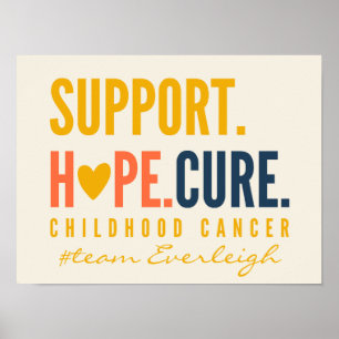 childhood cancer support Custom name Poster Prints