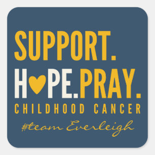 childhood cancer support Custom name Stickers