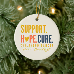 childhood cancer support Custom Ornament Holiday 