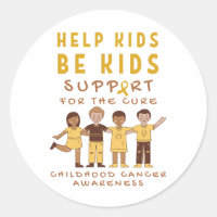 childhood cancer support for a cure Stickers Label