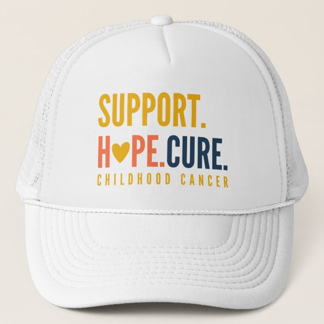 childhood cancer support hope cure Hat (Front)