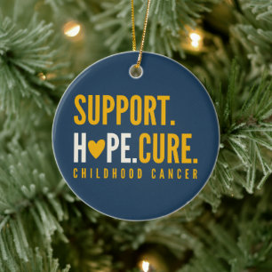 childhood cancer support hope cure Ornament