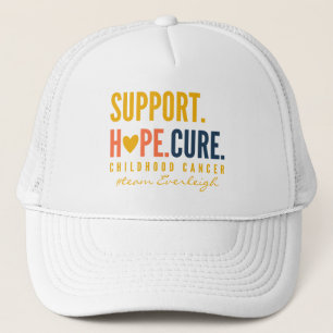 childhood cancer support hope Custom name Hat