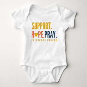 childhood cancer support hope pray Baby Bodysuit