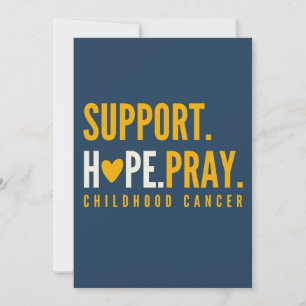 childhood cancer support hope pray Invitation card
