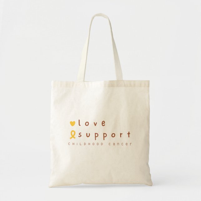 childhood cancer support love Totes Bags gift (Front)