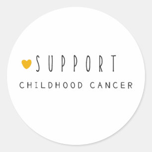 childhood cancer. support. Stickers & Labels