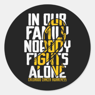 Childhood Cancer Suprt Family Childhood Cancer A  Classic Round Sticker