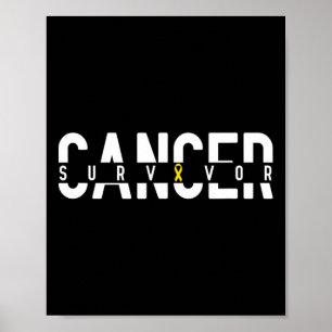 Childhood Cancer Survivor Gold Ribbon Awareness Poster