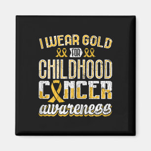 Childhood Cancer Survivor I Wear Gold Awareness Gi Magnet