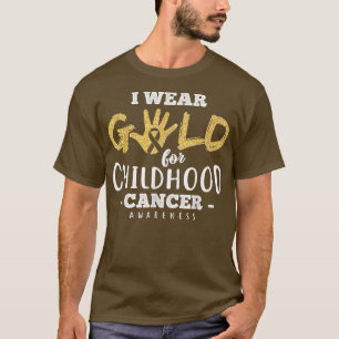 Childhood Cancer Survivor I Wear Gold Awareness Gi T-Shirt