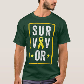 Childhood Cancer Survivor Paediatrics Kids Awarene T-Shirt