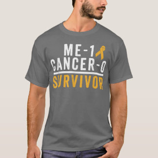 Childhood Cancer Survivor Shirt Awareness Gold Rib
