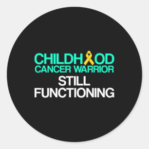 Childhood Cancer Survivor Support Warrior 1 Classic Round Sticker