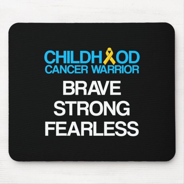 Childhood Cancer Survivor Support Warrior 2  Mouse Pad (Front)