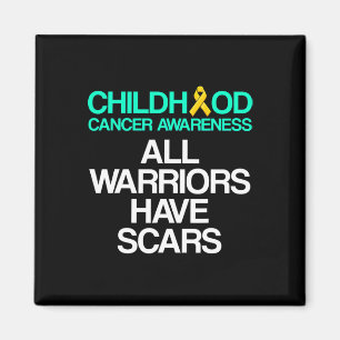 Childhood Cancer Survivor Support Warrior 5 Magnet