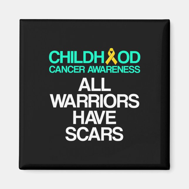 Childhood Cancer Survivor Support Warrior 5 Magnet (Front)