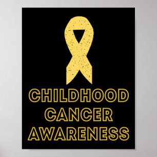 Childhood Cancer Survivor Yellow Ribbon Awareness  Poster