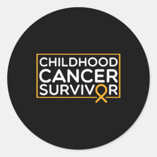 Childhood Cancer Suvivor Childhood Cancer Ribbon A Classic Round Sticker