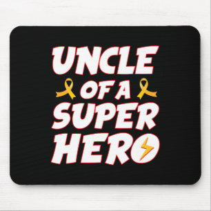Childhood Cancer Uncle Of A Superhero Family Ribbo Mouse Pad